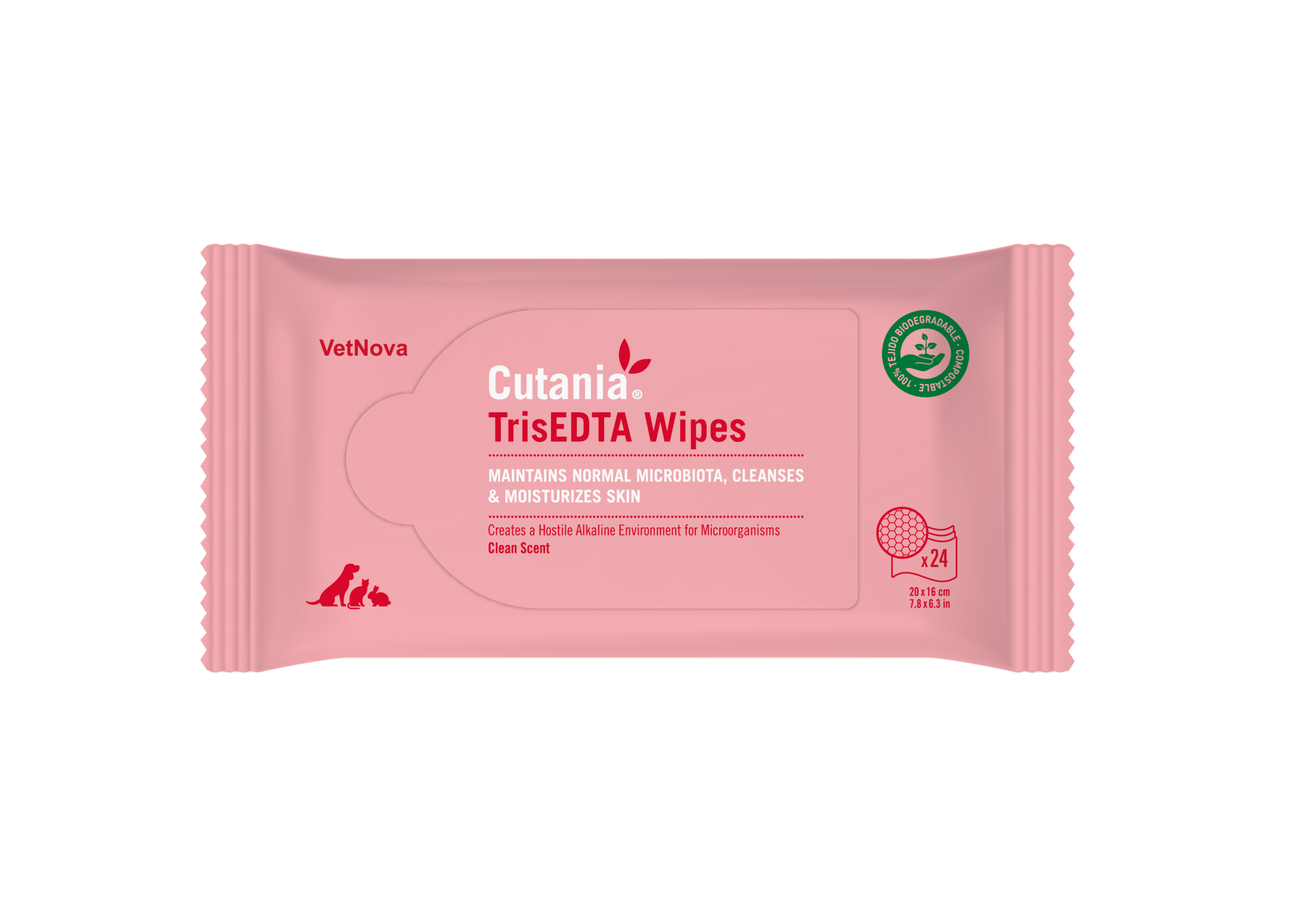 CUTANIA® TrisEDTA Wipes (24 Toalhitas)