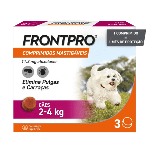 FRONTPRO Comprimidos Mastigáveis, Cão (2-4KG), 3UN