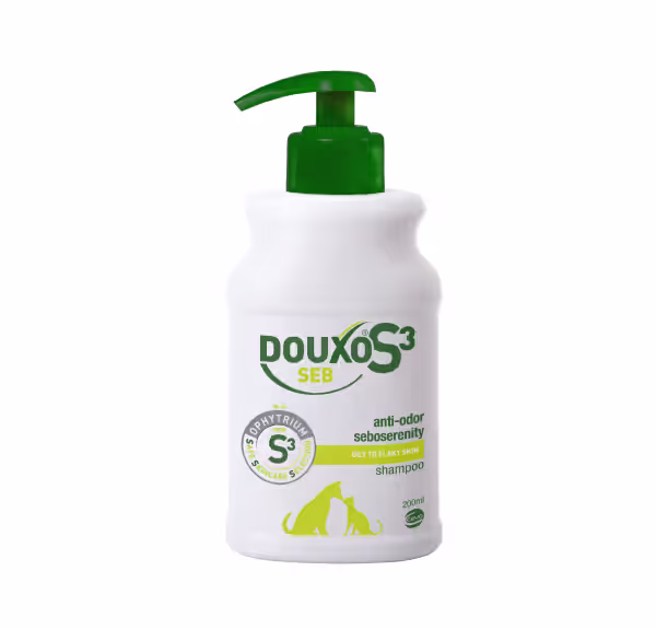DOUXO® S3 Seb Champô – Controlo de Oleosidade e Caspa para Cães e Gatos